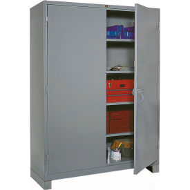 Lyon® All-Welded Steel Industrial Storage Cabinet 14 Gauge 4 Adj. Shelves 60