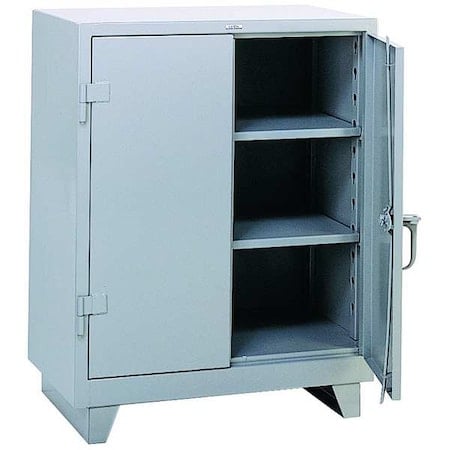 Shelving Storage Cabinet, 46 in H, 36 in W, 21 in D, Swing, Padlock Hasp, Gray, 4 Shelves, 0 Drawers MPN:DD1110