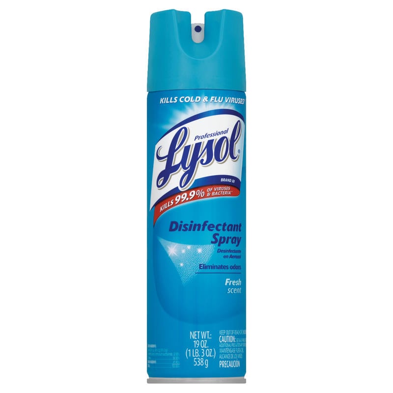 Lysol Professional Disinfectant Spray, Fresh Scent, 19 Oz., Case Of 12