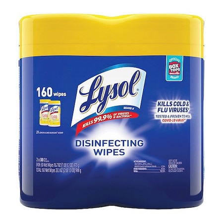 Disinfecting Wipes, Canister, Lemon and Lime Blossom, White, 2 PK MPN:19200-80296