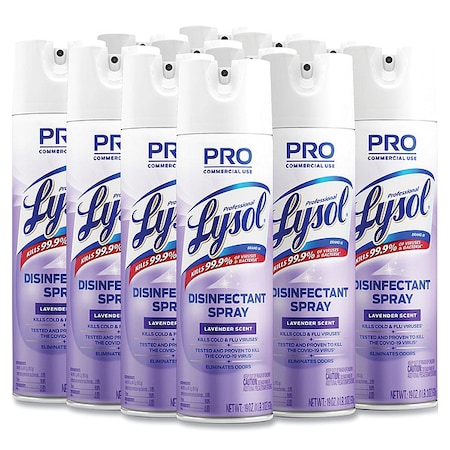 Disinfectant Spray, Aerosol Spray Can, Lavender, 12 PK MPN:36241-89097