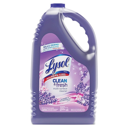 Cleaner and Disinfectant, Bottle, 144 oz, Lavender and Orchid Essence, 4 PK MPN:88786