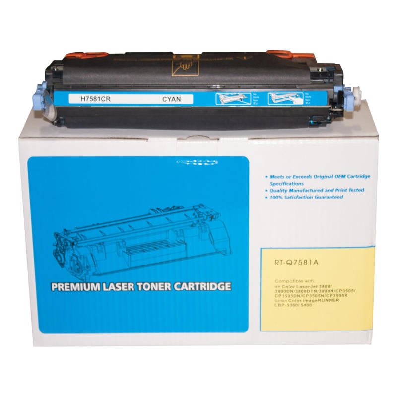 M&A Global Remanufactured Cyan Toner Cartridge Replacement For HP 503A, Q7581A, Q7581A-CMA MPN:Q7581A-CMA