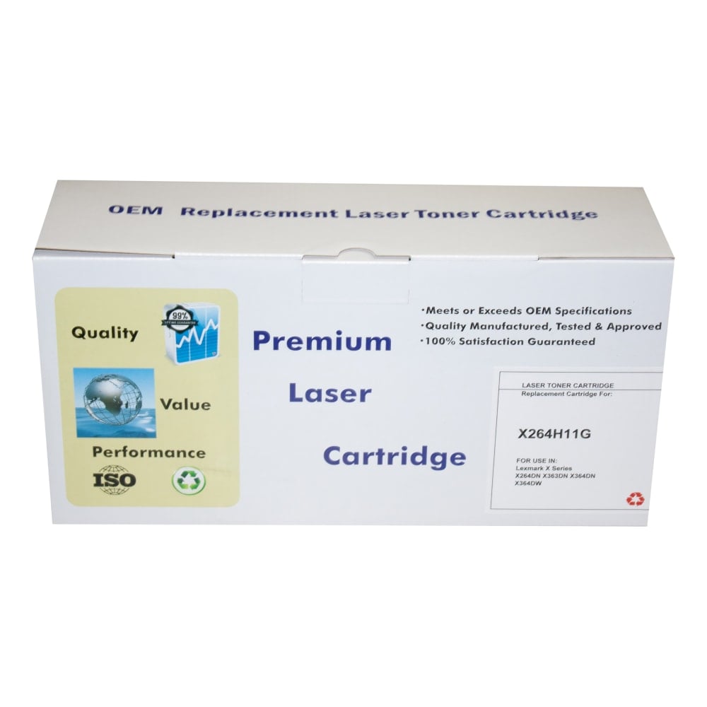 M&A Global Remanufactured Black High Yield Toner Cartridge Replacement For Lexmark X264H11G, X264H21G MPN:X264H11G-CMA