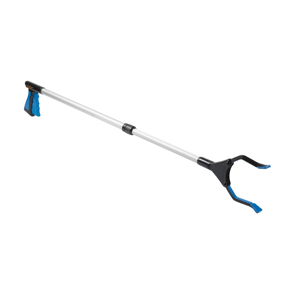 HealthSmart Plastic Adjustable-Length Reacher/Grabber, 30in - 44in, Blue/Silver MPN:640-1800-0000