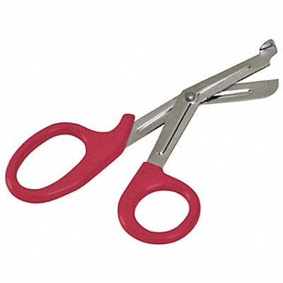 Medical Shears 7-1/2 in L Red Serrated MPN:27-755-080