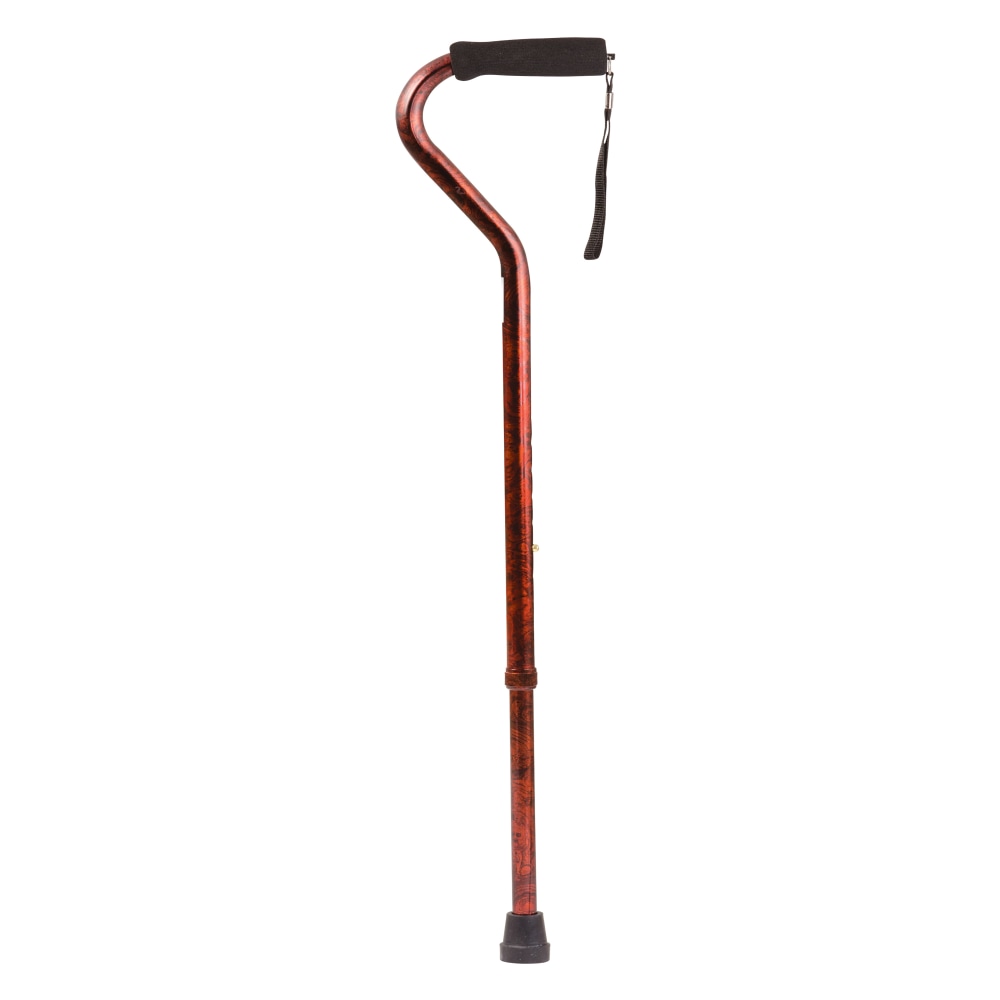 DMI Designer Adjustable Offset-Handle Aluminum Cane, 39in, Copper Swirl MPN:502-1300-9914