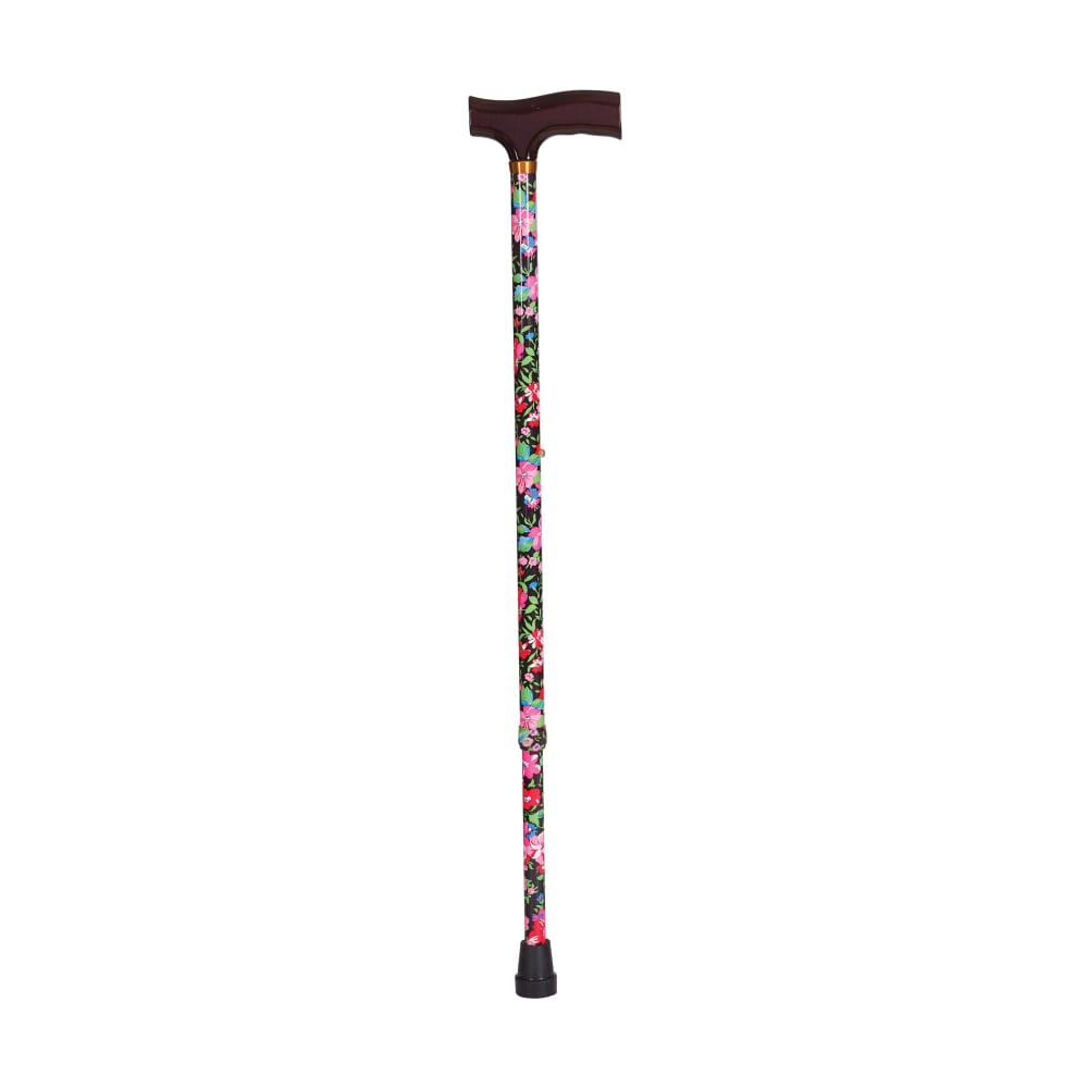 DMI Adjustable Derby Top Aluminum Folding Walking Cane, 40in, Floral MPN:502-1351-9909