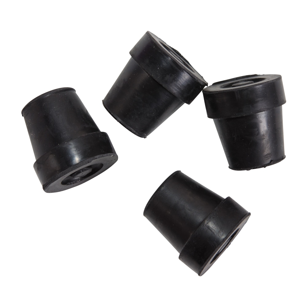DMI Rubber Cane And Walker Quad Tips, #16, 1/2in, Black, Pack Of 4 MPN:519-1378-9504