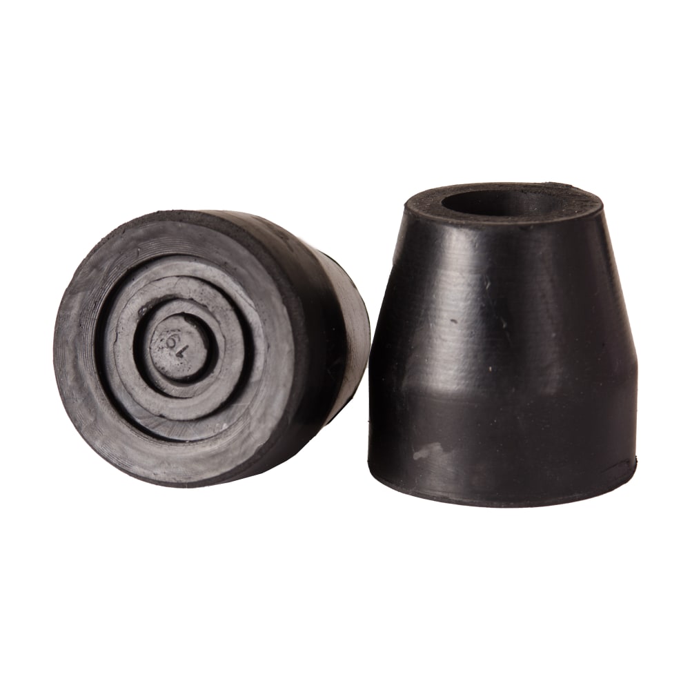 DMI Walker And Cane Replacement Tips, With Metal Inserts, 3/4in, Black, Pack Of 2 MPN:519-1383-9502