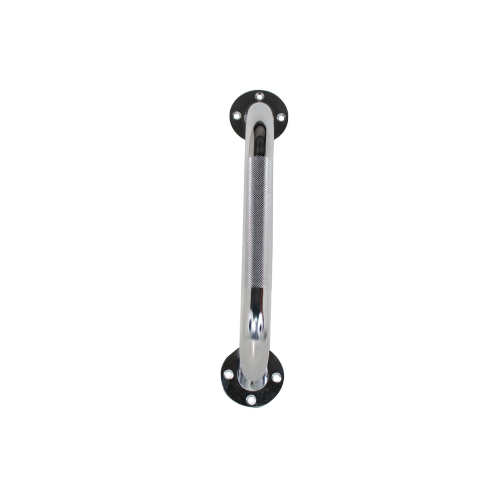DMI Textured Steel Bath And Shower Grab Bar, 12inH x 2inW x 3inD, Silver MPN:521-1530-0612