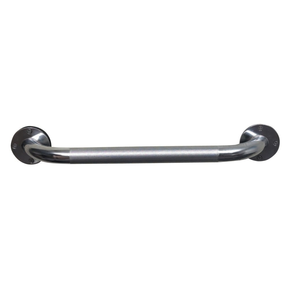 DMI Textured Steel Bath And Shower Grab Bar, 18inH x 2inW x 3inD, Silver MPN:521-1530-0618
