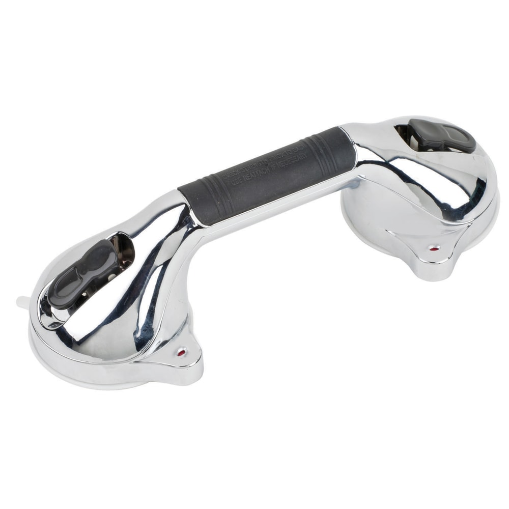HealthSmart Suction Cup Grab Bar With Germ Protection, 12inH x 2inW x 3inD, Chrome MPN:521-1561-1912