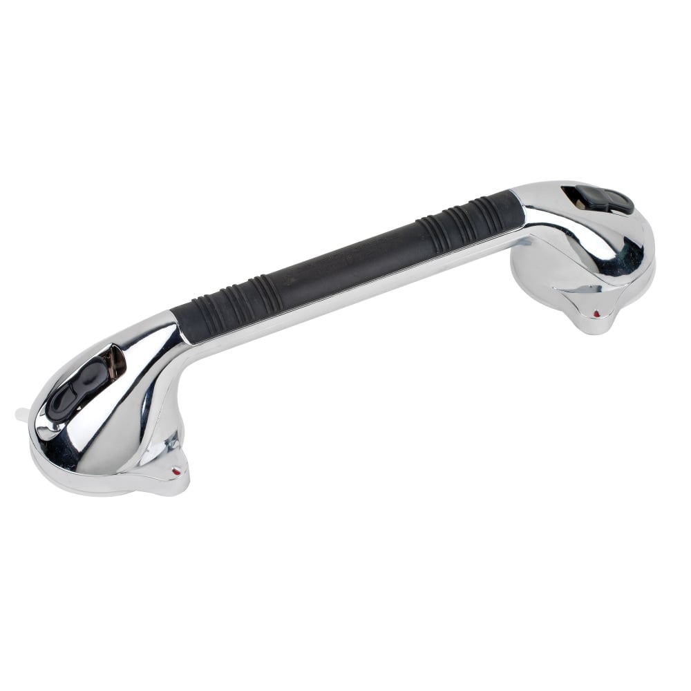 HealthSmart Suction Cup Grab Bar With Germ Protection, 16inH x 2inW x 3 1/2inD, Chrome MPN:521-1561-1916