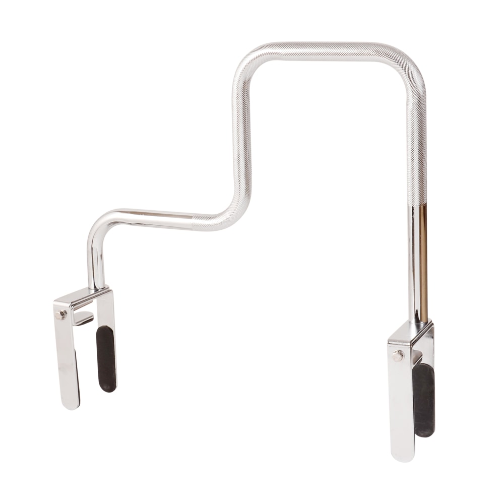 DMI Heavy-Duty High-Low Shower Grab Bar, 16inH x 2inW x 3inD, Silver MPN:521-1614-0600