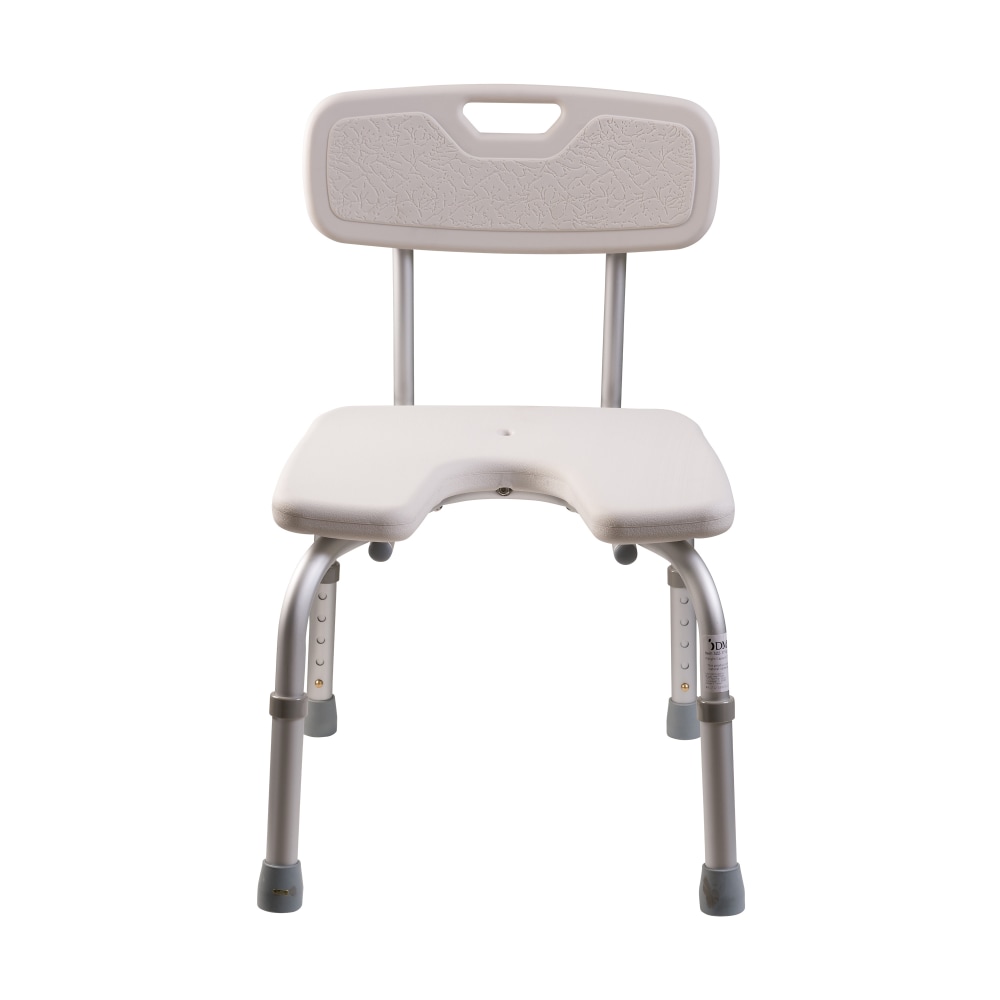 DMI U-Shape Bath And Shower Chair With Removable Backrest, 17inH x 15 3/4inW x 14inD, White MPN:522-1712-1999