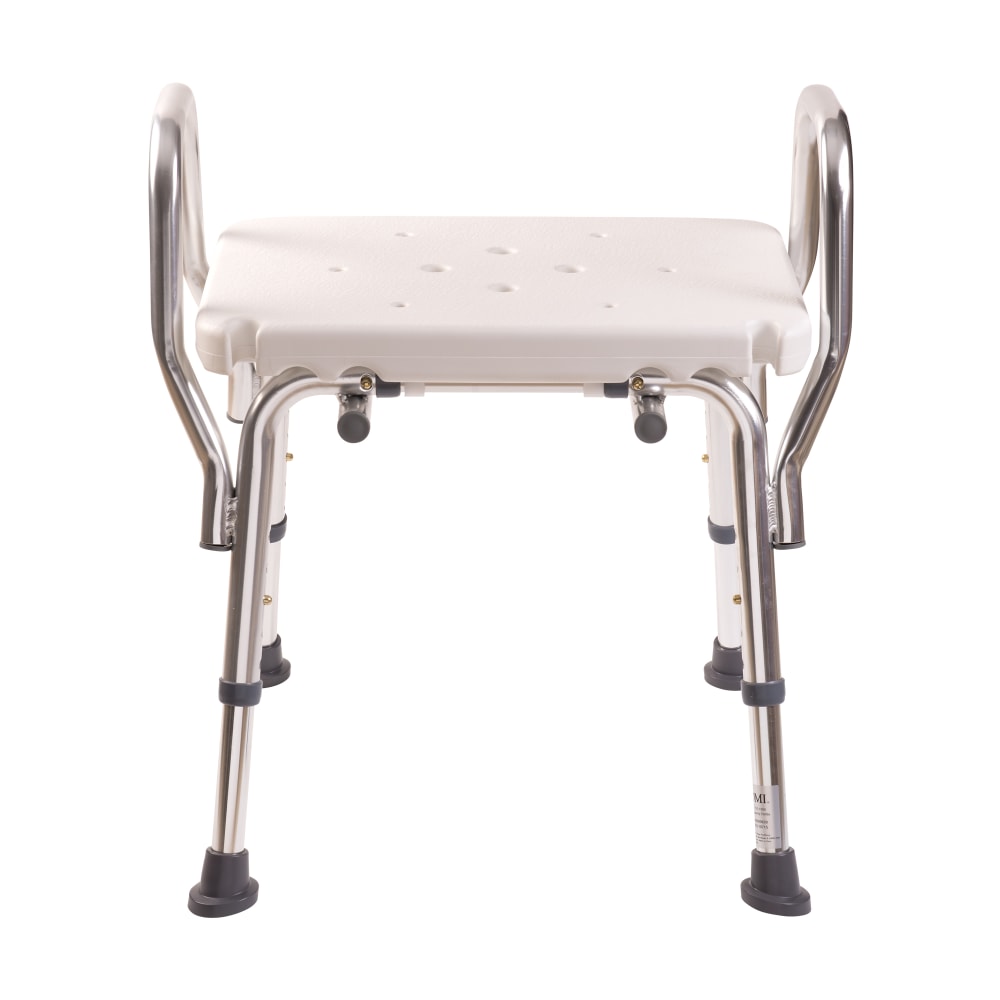DMI Heavy-Duty Bath And Shower Chair With Arms, 20inH x 19inW x 13inD, White MPN:522-1735-1900