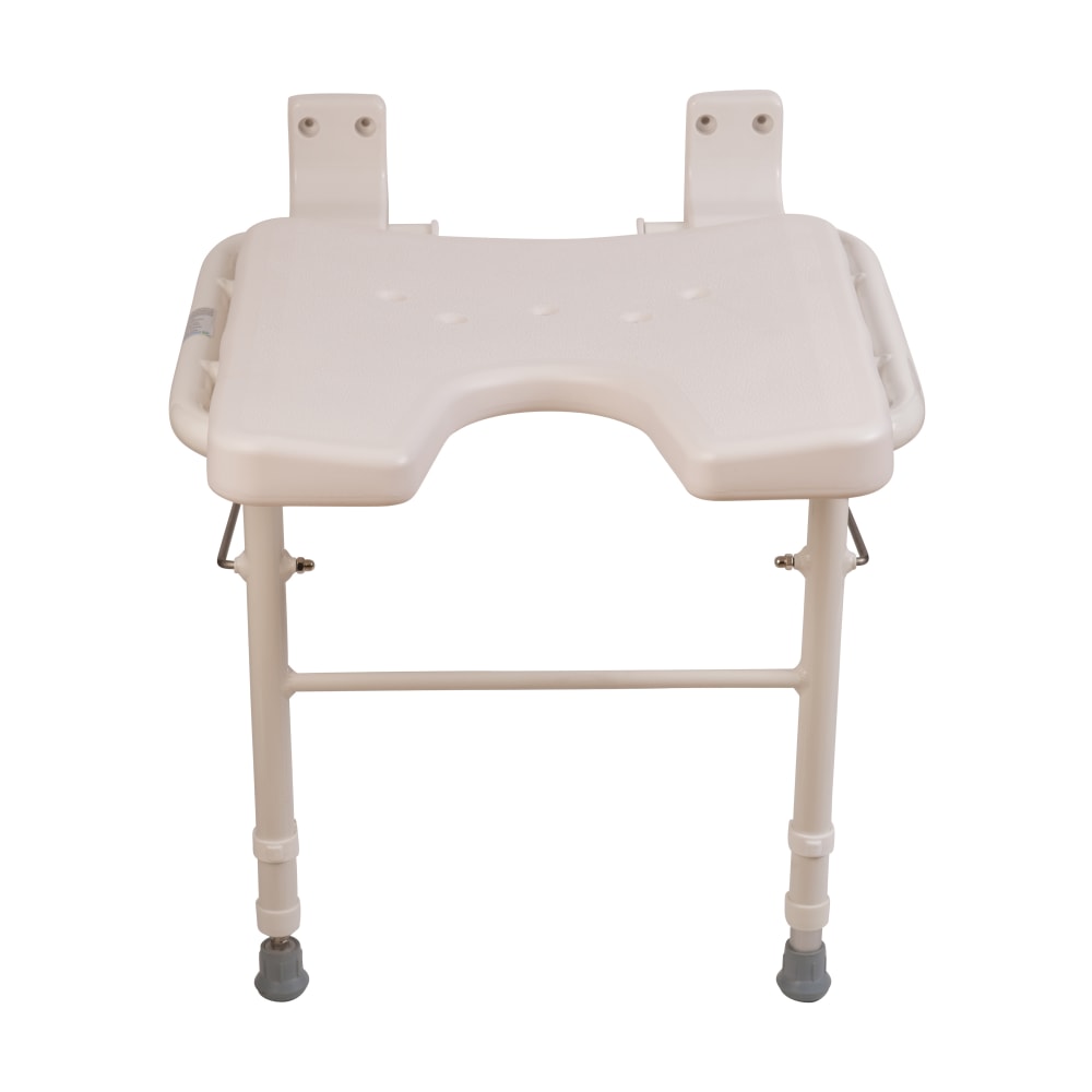 HealthSmart Wall-Mount Fold-Away Shower Seat, 24inH x 16 1/4inW x 16 1/4inD, White MPN:522-3700-1900