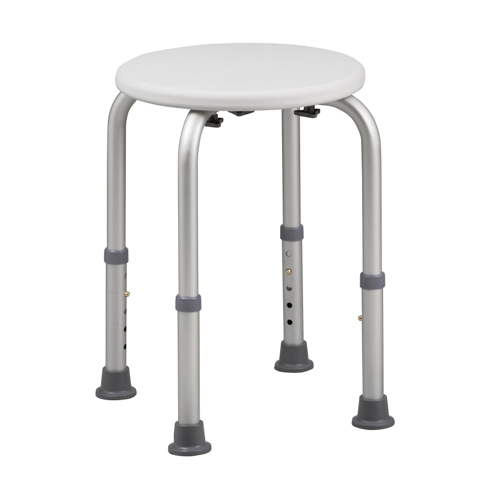 HealthSmart Compact Shower Stool With Germ Protection, 20inH x 6 1/2inW x 6 1/2inD, White MPN:522-9801-1900