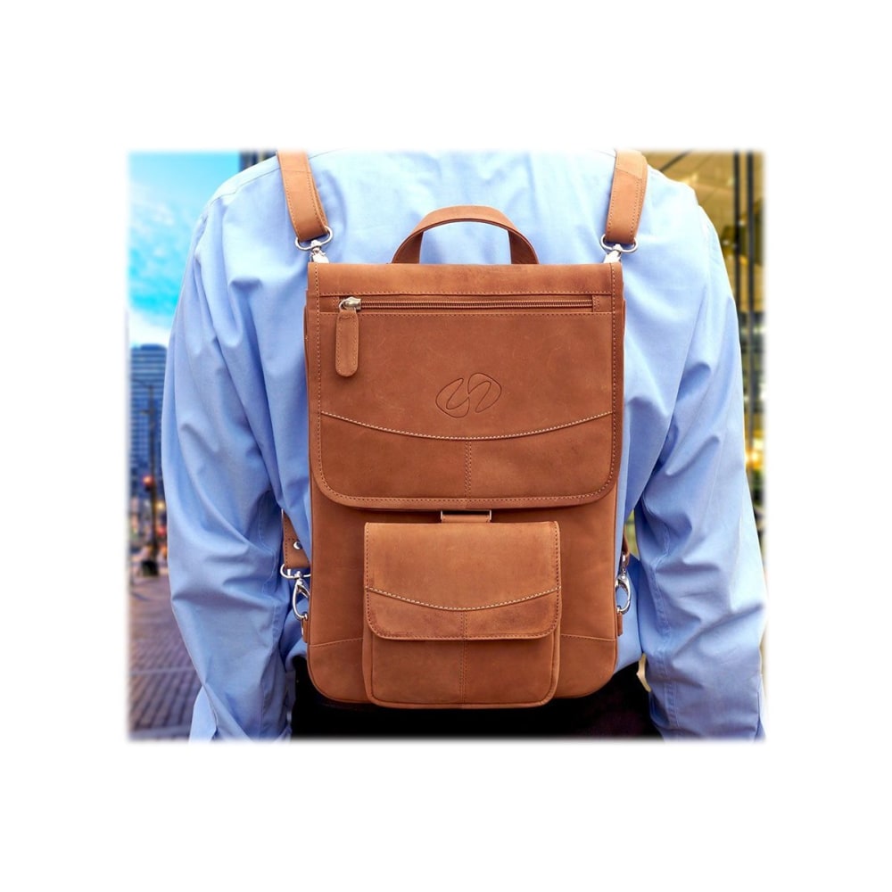 MacCase Premium Flight Jacket - Notebook carrying case - 16in - vintage - with Backpack Straps - for Apple MacBook Pro (16 in) MPN:L16FJ-VN-BP