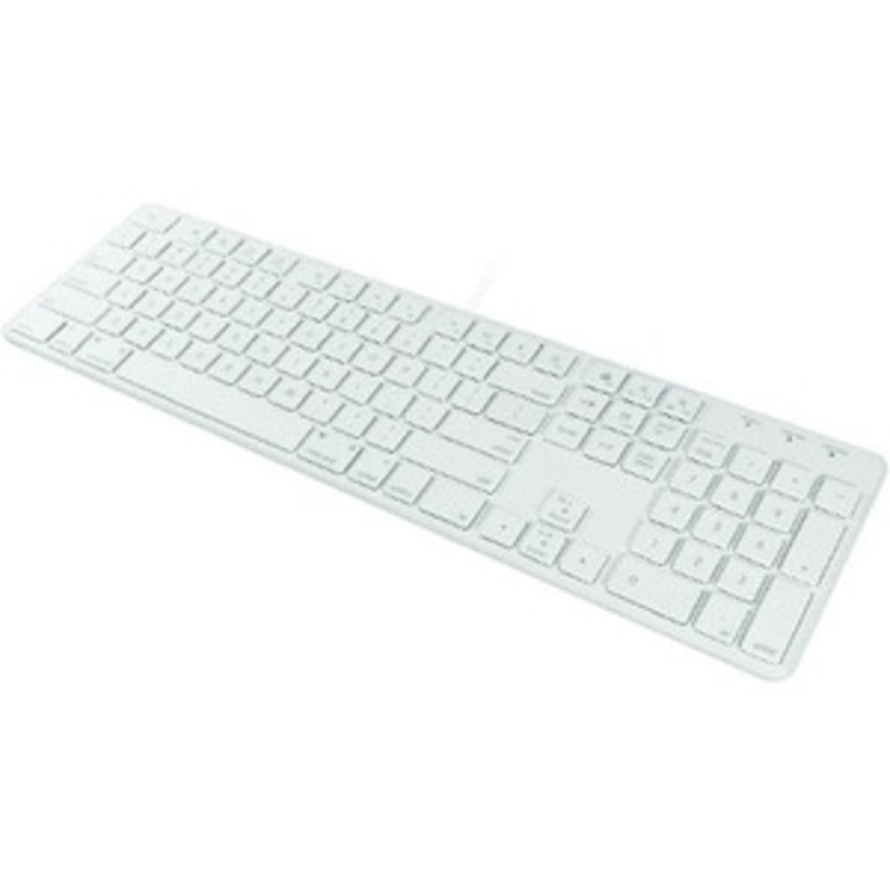 Macally 104 key Ultra Slim USB Wired Keyboard for Mac and PC -USB Interface - White - SLIMKEYPRO MPN:SLIMKEYPRO