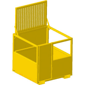 M & W 4' x 4' Forklift Personnel Basket 1000 lb. Capacity Yellow - 20988 20988