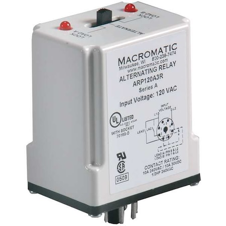Alternating Relay, 240VAC, DPDTCross-Wired MPN:ARP240A3R