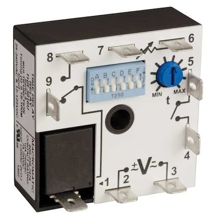 Multifunction Time Delay Relay, Square, Interval, Off Delay, On Delay, Single Shot, 4 Functions MPN:THR-3816U