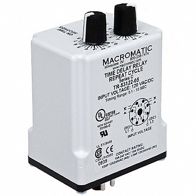 H7835 Time Delay Relay 120VAC/DC 10A DPDT MPN:TR-55122-05