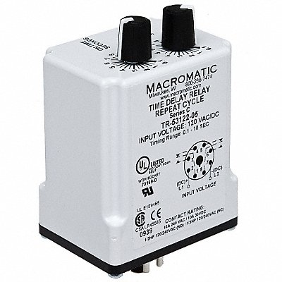 H7836 Time Delay Relay 120VAC/DC 10A DPDT MPN:TR-55122-08