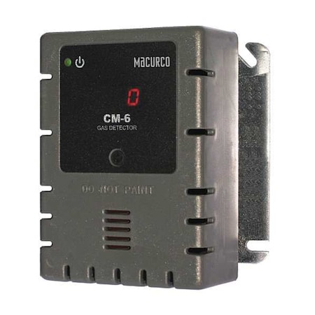Fixed Gas Detector, Carbon Monoxide, Low Voltage, Digital Display, Internal Buzzer, 2 Relays MPN:CM-6