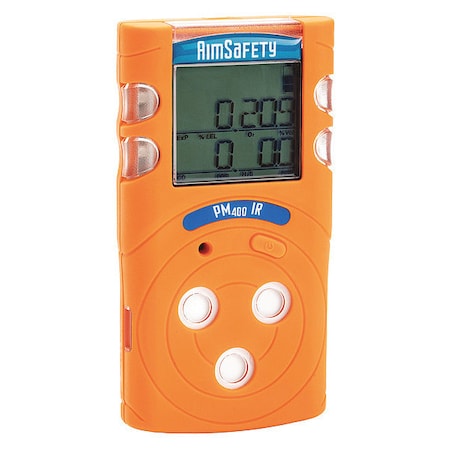 PM400 Multi-Gas Detector, IP67, Audible, Vibrating, Visual, LCD, 2 yr Battery Life MPN:PM400-P