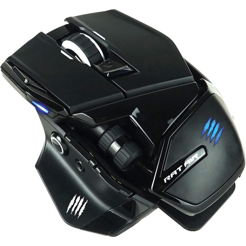Mad Catz The Authentic R.A.T. Air Optical Gaming Mouse - PixArt PMW3360 - Cable/Wireless - 1 Pack - 12000 dpi - Scroll Wheel MPN:MR04DHAMBL00