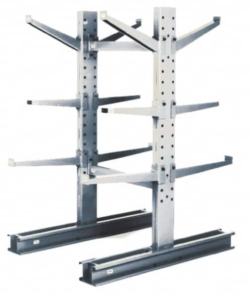 Cantilever Rack Double Side Upright with Base: 42,600 lb Capacity MPN:DU1065