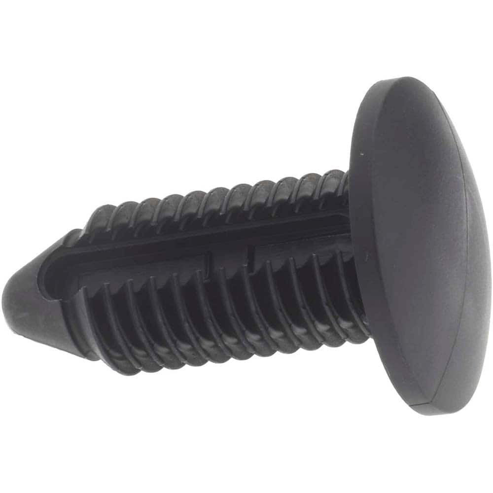 Panel Rivets; Minimum Hole Diameter: 0.394; Maximum Hole Diameter: 0.394; Length Under Head: 1.11; Overall Length: 1.241; Material: Nylon; Color: Black MPN:RF-394-1110-BKN - Pkg Qty 25