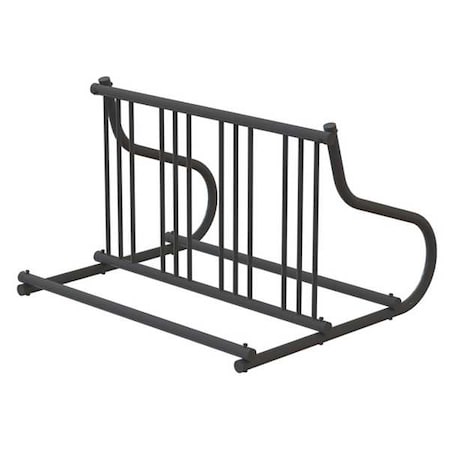 Bike Rack, 2-Sided, 8-Bike, 48 in., Black MPN:QS-GR110-B
