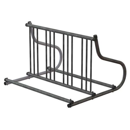 Bike Rack, 2-Sided, 8-Bike, 48 in., Silver MPN:QS-GR110-G