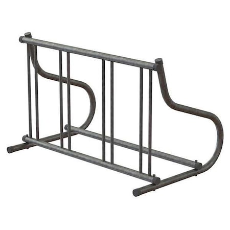 Bike Rack, 1-Sided, 4-Bike, 48 in., Silver MPN:QS-GR114-G