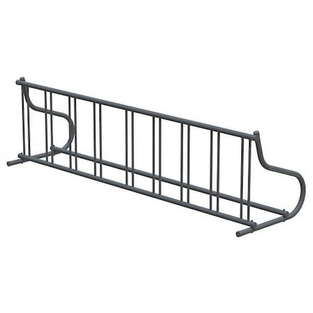 Bike Rack, 1-Sided, 9-Bike, 110 in., Black MPN:QS-GR116-B