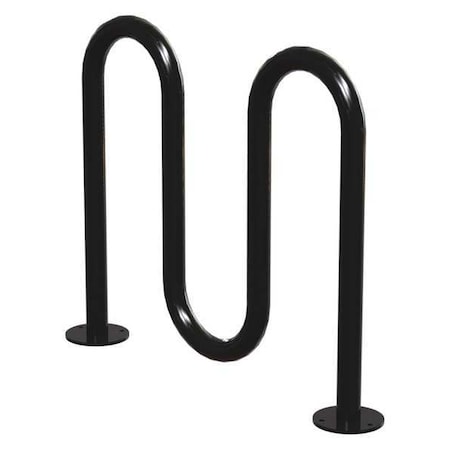 Bike Rack, Blk, (5) Bikes, 36 in. H, 3 in. W MPN:QS-H36-5-SF-B