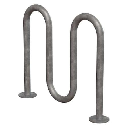 Bike Rack, Galv, (5)Bikes, 36 in. H, 3 in. W MPN:QS-H36-5-SF-G