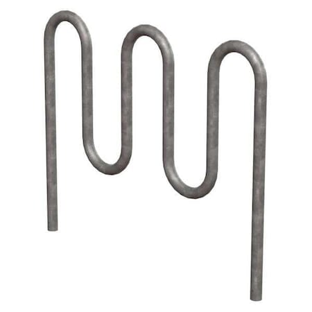 Bike Rack, Galv, (7)Bikes, 46 in. H, 3 in. W MPN:QS-H36-7-IG-G