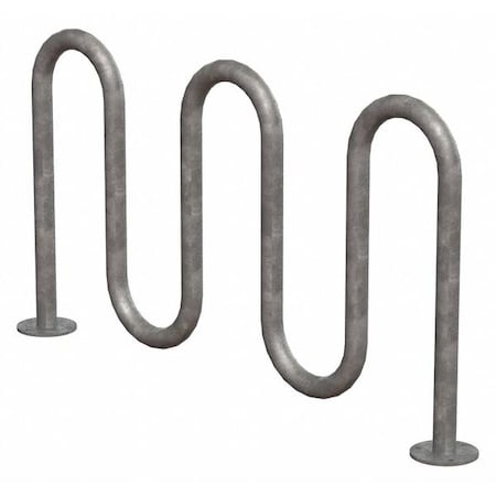 Bike Rack, Galv, (7)Bikes, 36 in. H, 3 in. W MPN:QS-H36-7-SF-G