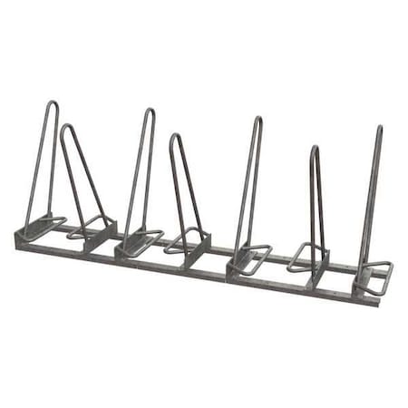 Bike Rack, Galv, (7)Bikes, 77in.L, 24-3/4inW MPN:SHK-DBL-7-G