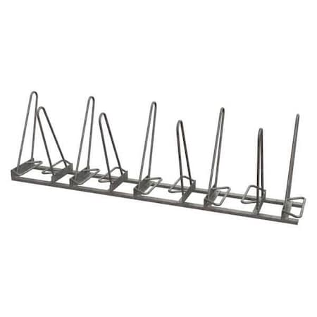 Bike Rack, Galv, (9)Bikes, 101inL, 24-3/4inW MPN:SHK-DBL-9-G