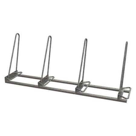 Bike Rack, Galv, (4)Bikes, 77 inL, 22-1/4inW MPN:SHK-SNG-4-G