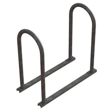 Bike Rack, 2-Sided, 4-Bike, 32 in., Silver MPN:UT160-4-G