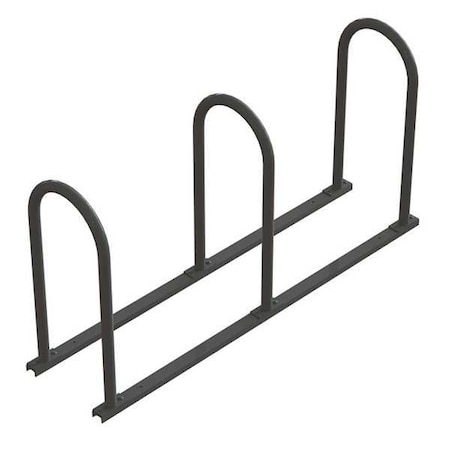 Bike Rack, 2-Sided, 6-Bike, Black/Silver MPN:UT160-6-B