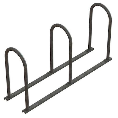 Bike Rack, 2-Sided, 6-Bike, 60 in., Silver MPN:UT160-6-G
