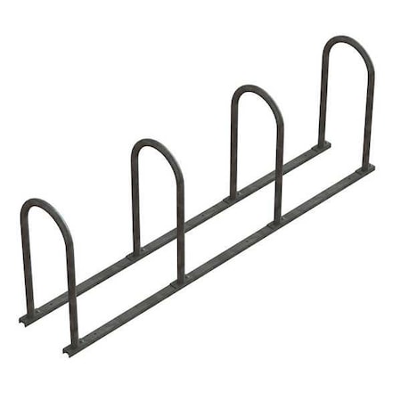 Bike Rack, 2-Sided, 8-Bike, 87 in., Silver MPN:UT160-8-G